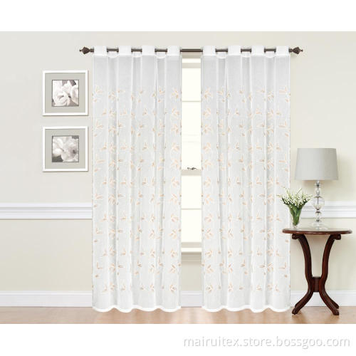 Dori Sheer Embroidery Curtain Panel For Room